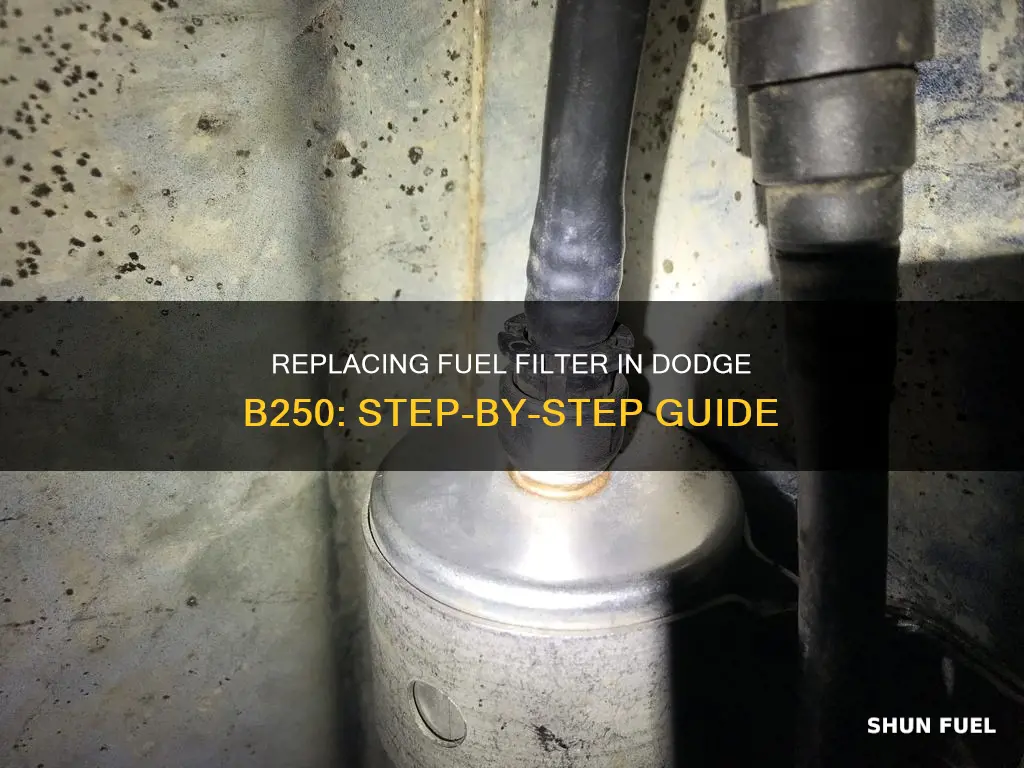 how to replace fuel filter dodge b250
