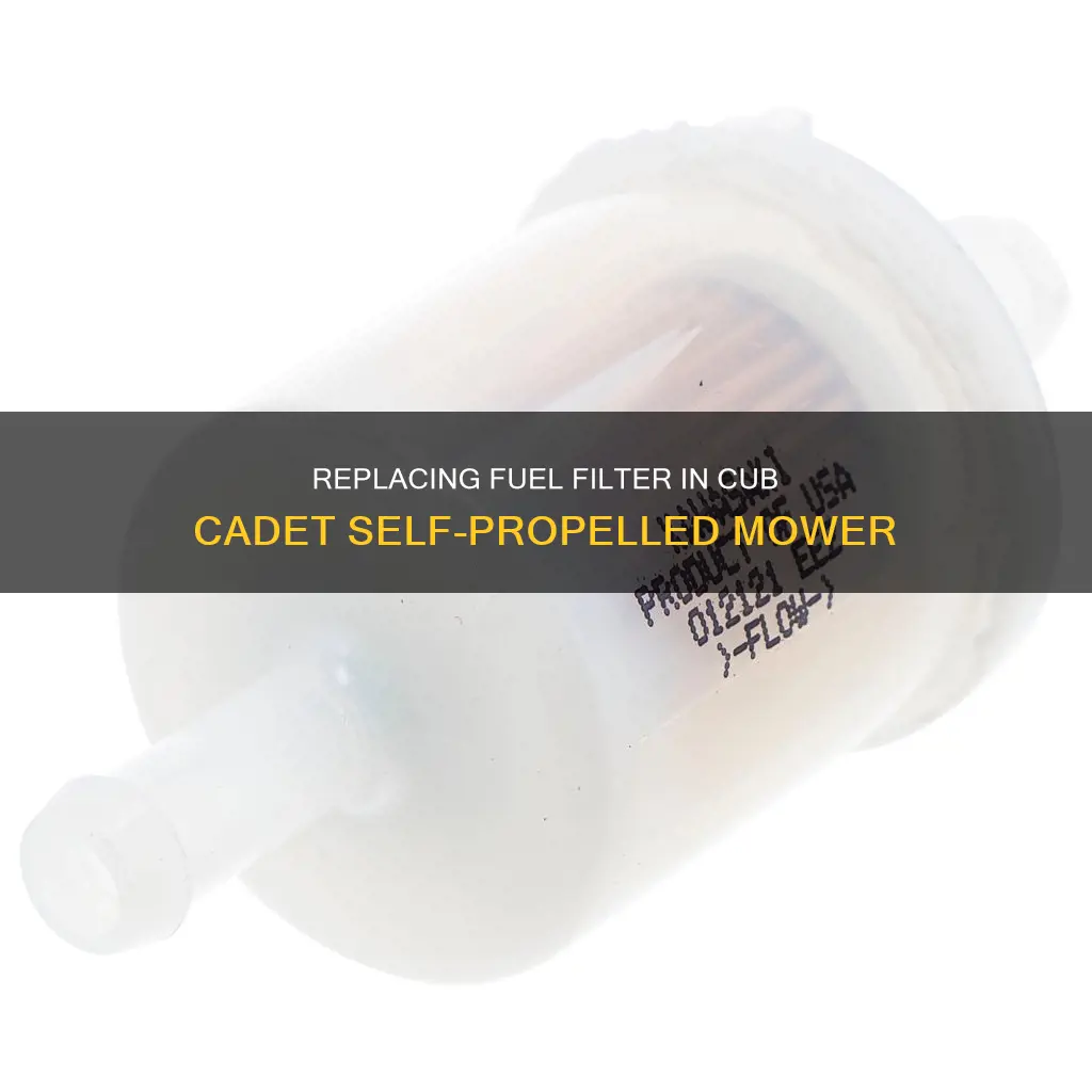 how to replace fuel filter in cub cadet self-propelled mower