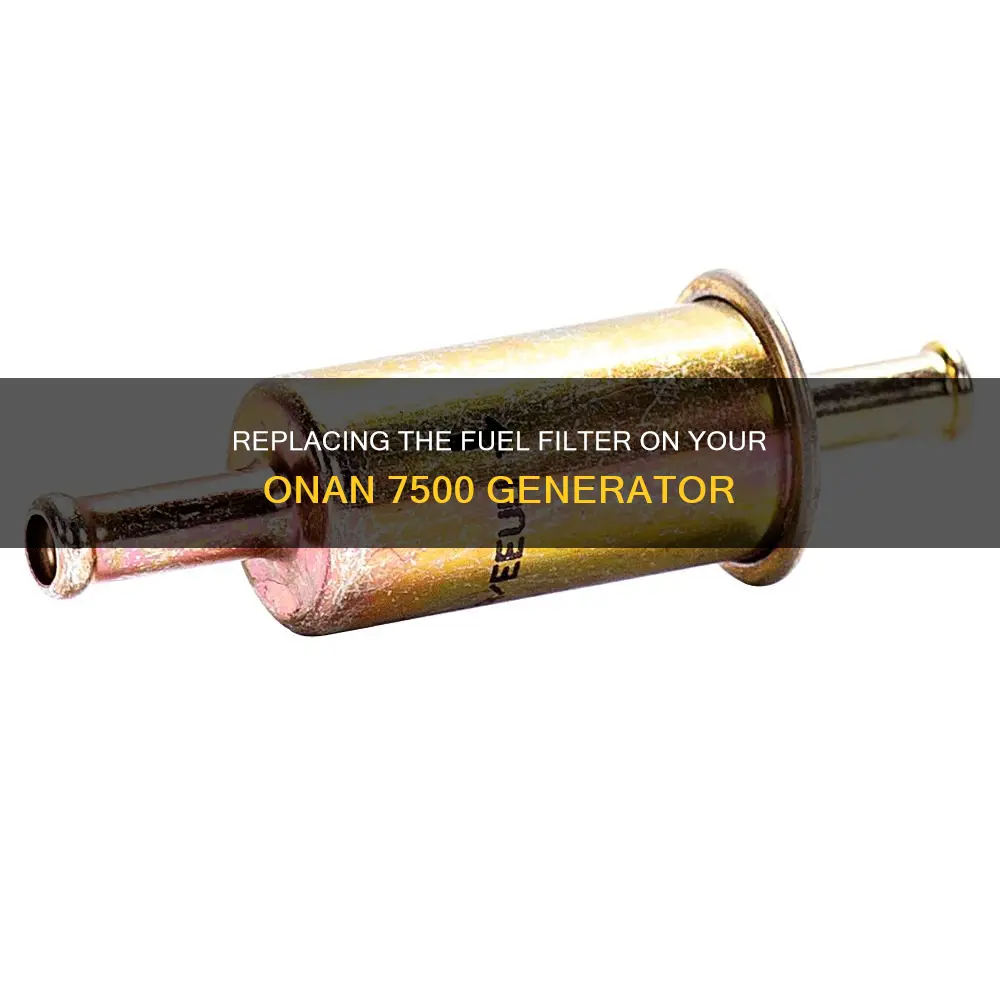 how to replace fuel filter on onan 7500