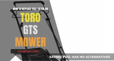 Replacing Fuel Filter: Toro GTS Mower Maintenance Guide