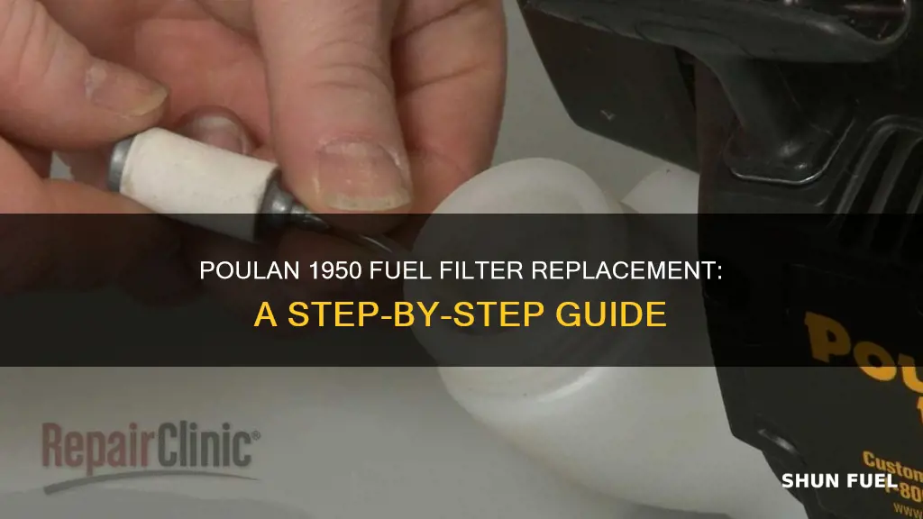 how to replace fuel filter poulan 1950