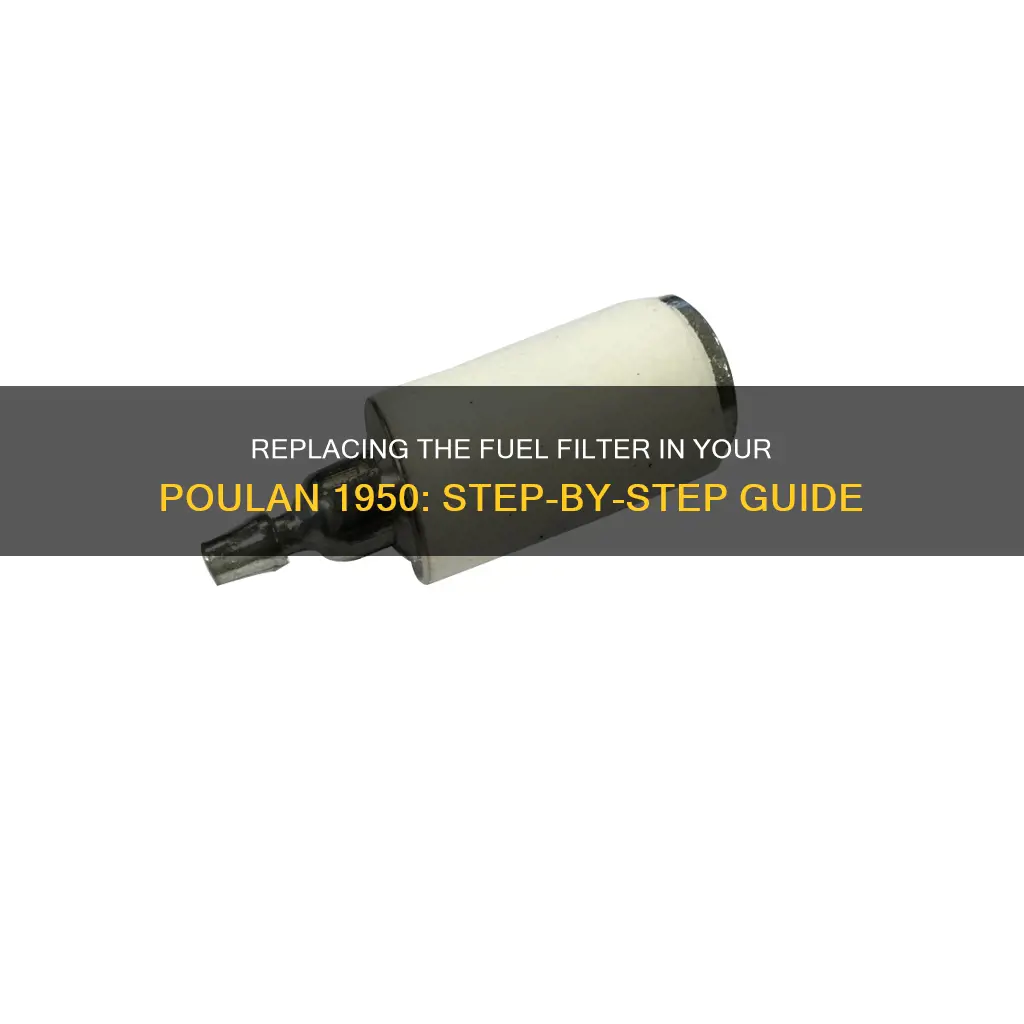 how to replace fuel filter poulan 1950