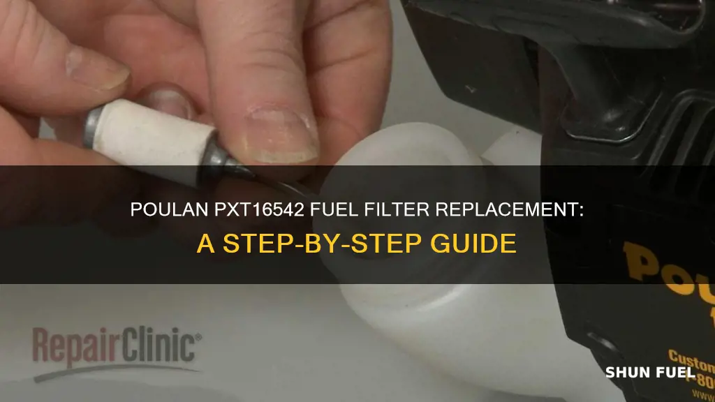 how to replace fuel filter poulan pxt16542