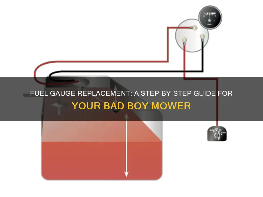 how to replace fuel gauge on bad boy mower