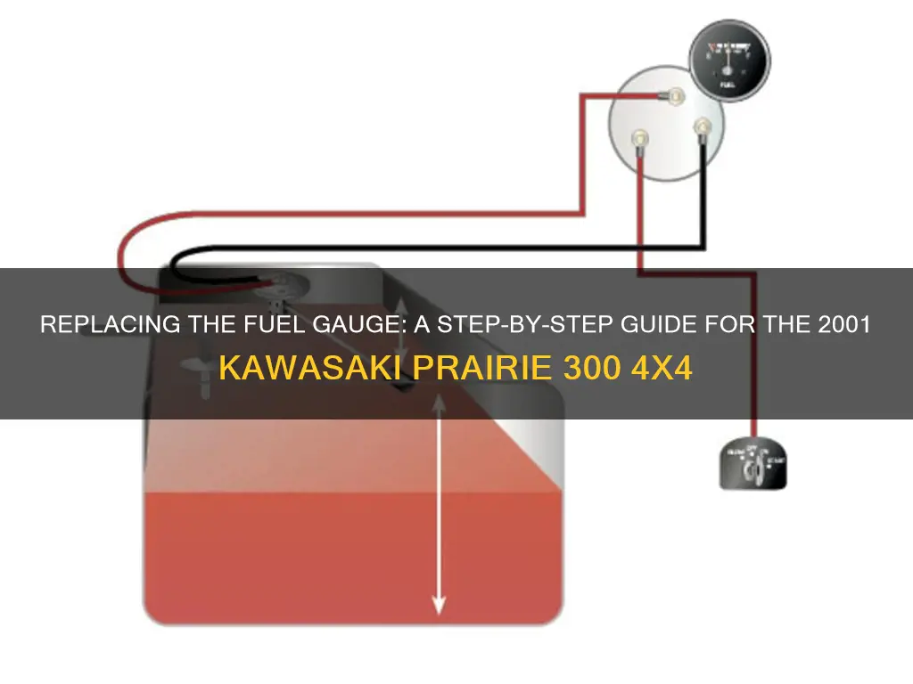 how to replace fuel gauge on2001 kawasaki prairie 300 4x4