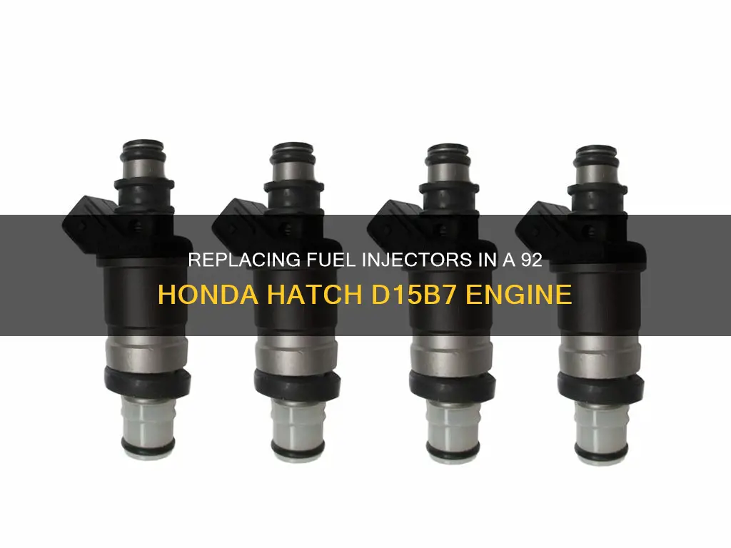 how to replace fuel injectors 92 honda hatch d15b7