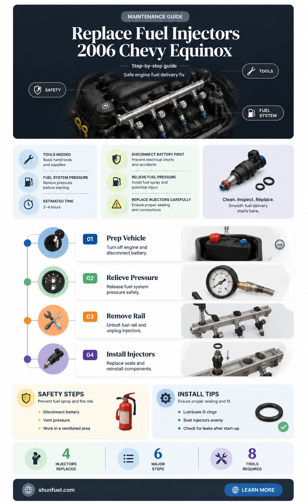 are the fuel injectors on a 2006 chevy equinox