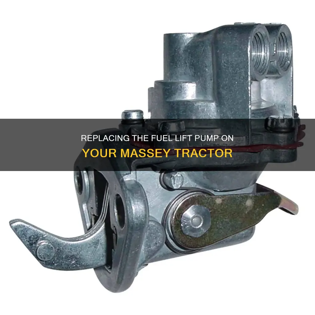 how to replace fuel lift pump massey