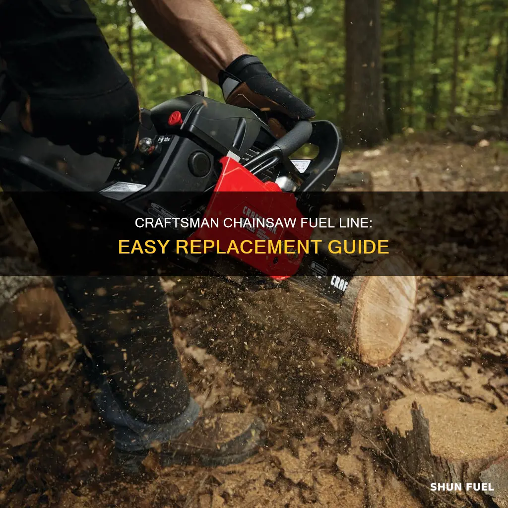 how to replace fuel line in craftsman chainsaw