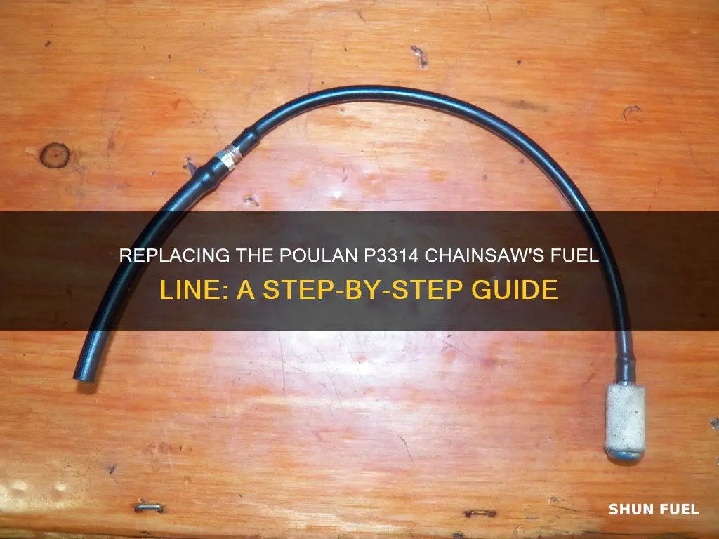 how to replace fuel line in poulan chainsaw p3314