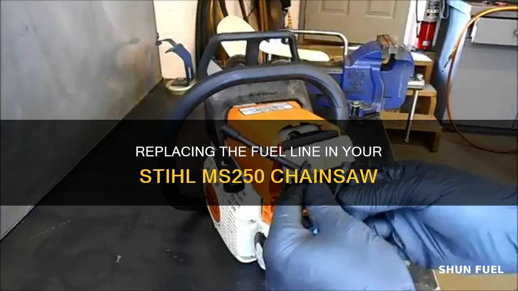 how to replace fuel line in stihl ms250