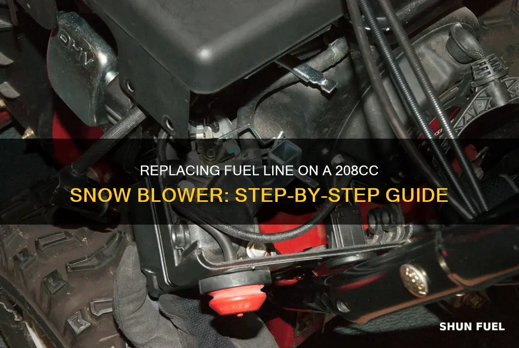 how to replace fuel line on 24 208cc snow blower