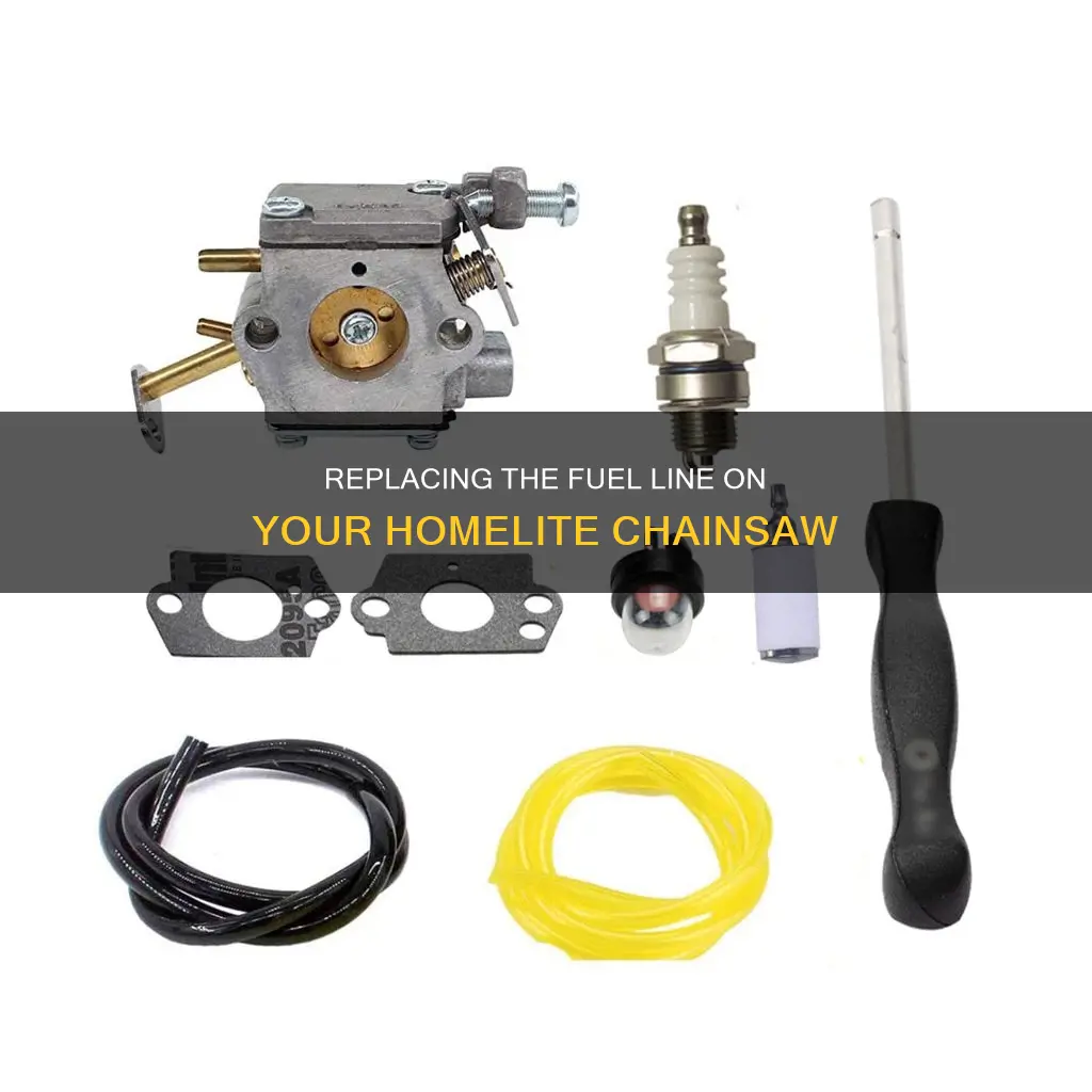 how to replace fuel line on a homelite chainsaw