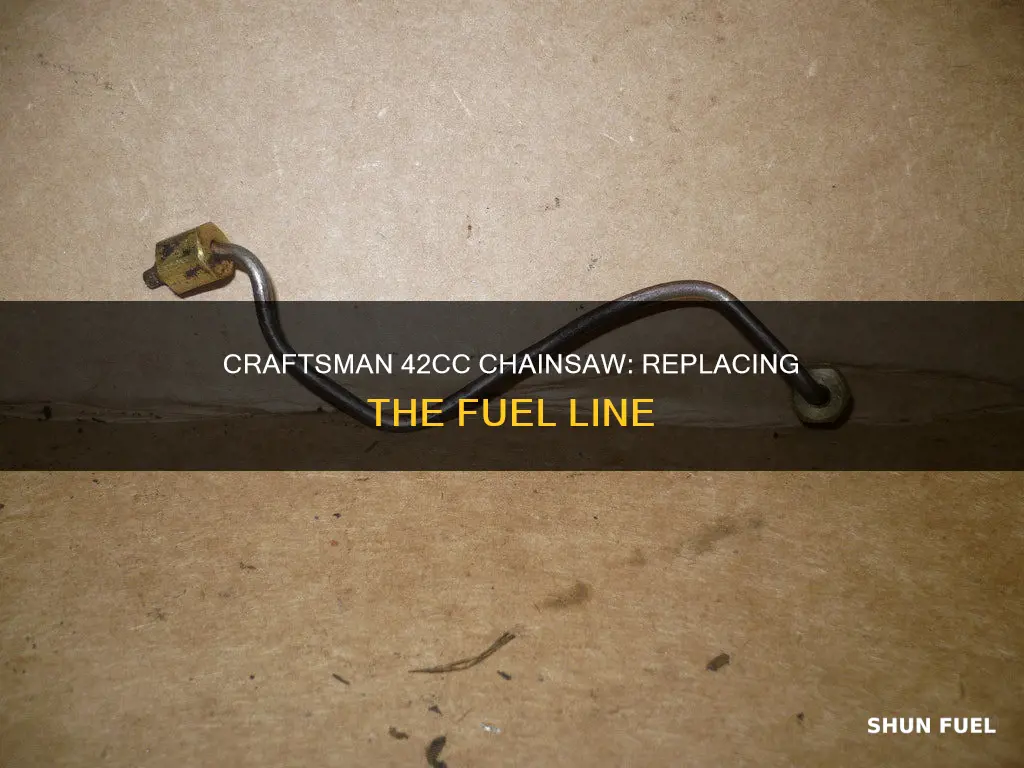 how to replace fuel line on craftsman 18 42cc chainsaw