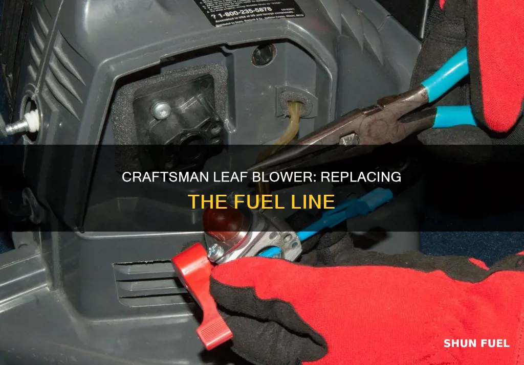 how to replace fuel line on craftsman leaf blower