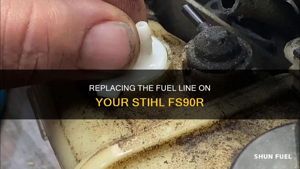 how to replace fuel line on fs90r stihl