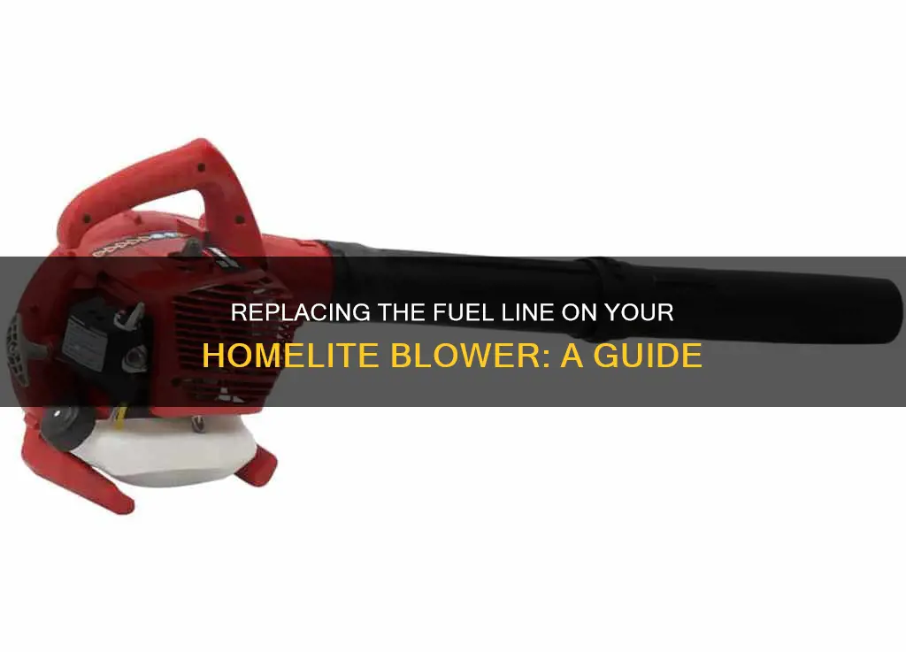 how to replace fuel line on homelite blower