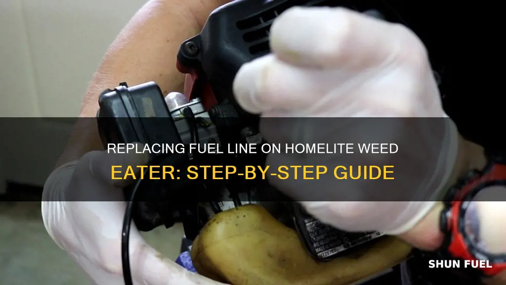 how to replace fuel line on homelite weed eater