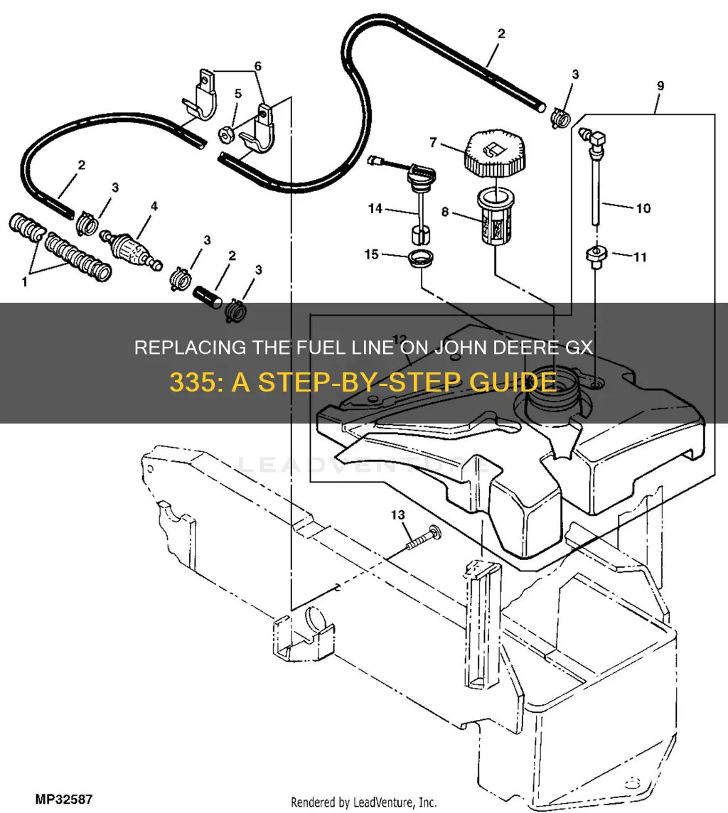 how to replace fuel line on john deere gx 335