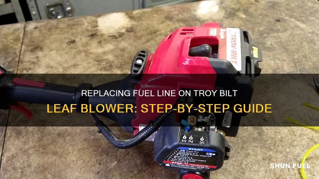 how to replace fuel line on troy bilt leaf blower