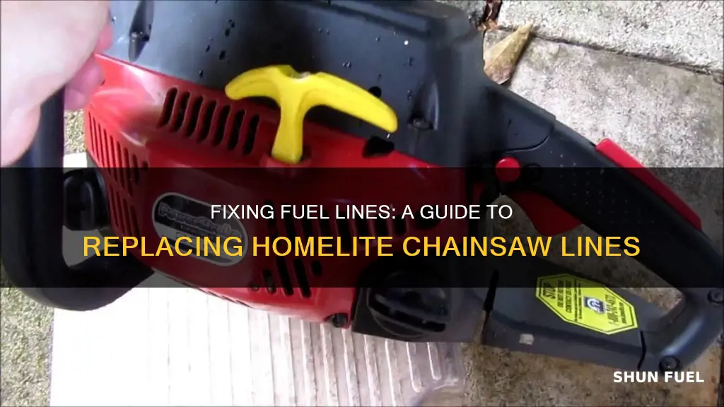 how to replace fuel lines homelite chainsaw