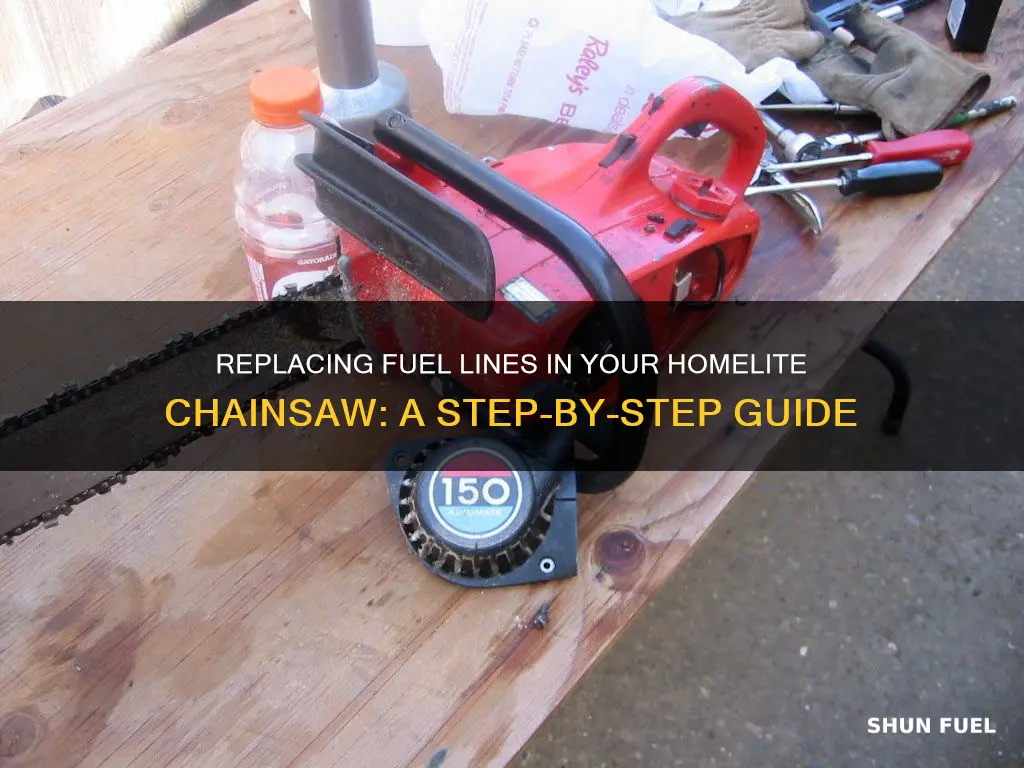 how to replace fuel lines homelite chainsaw