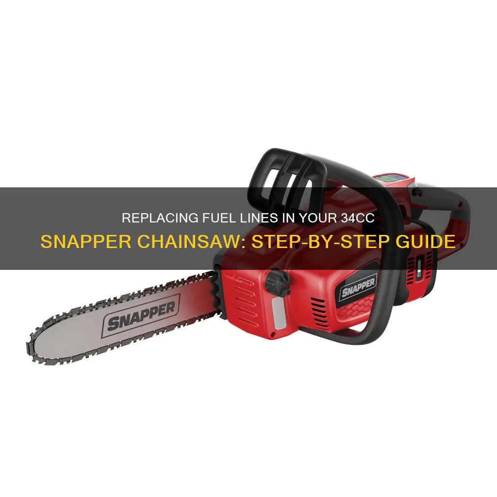 how to replace fuel lines in 34 cc snapper chainsaw