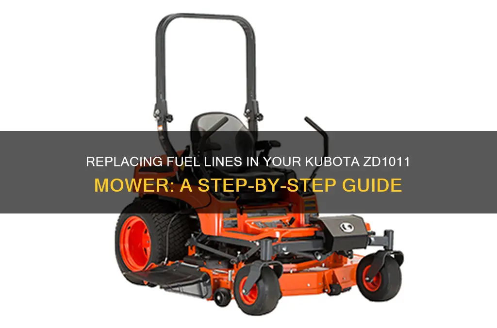 how to replace fuel lines kubota zd1011 mower