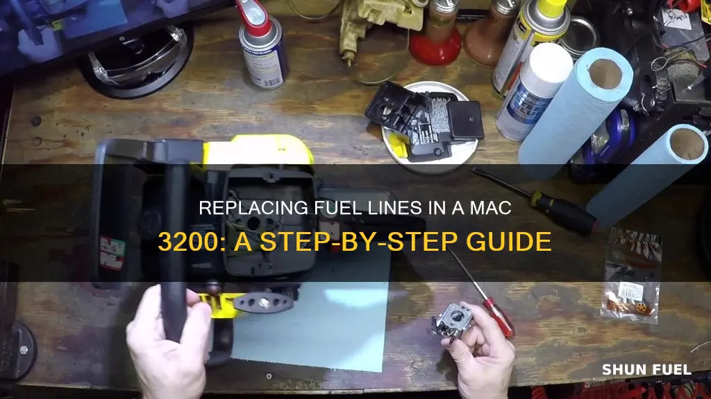 how to replace fuel lines mac 3200