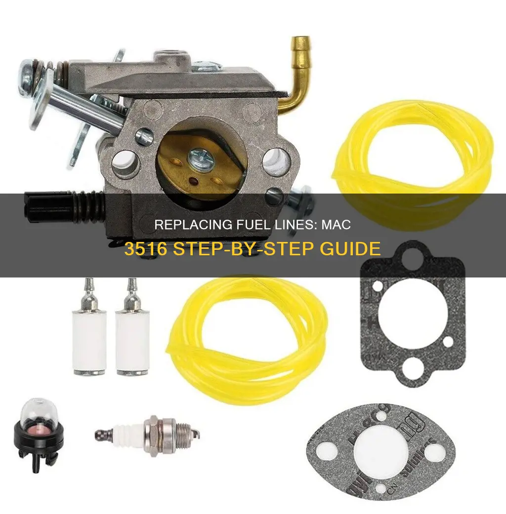 how to replace fuel lines on a mac 3516