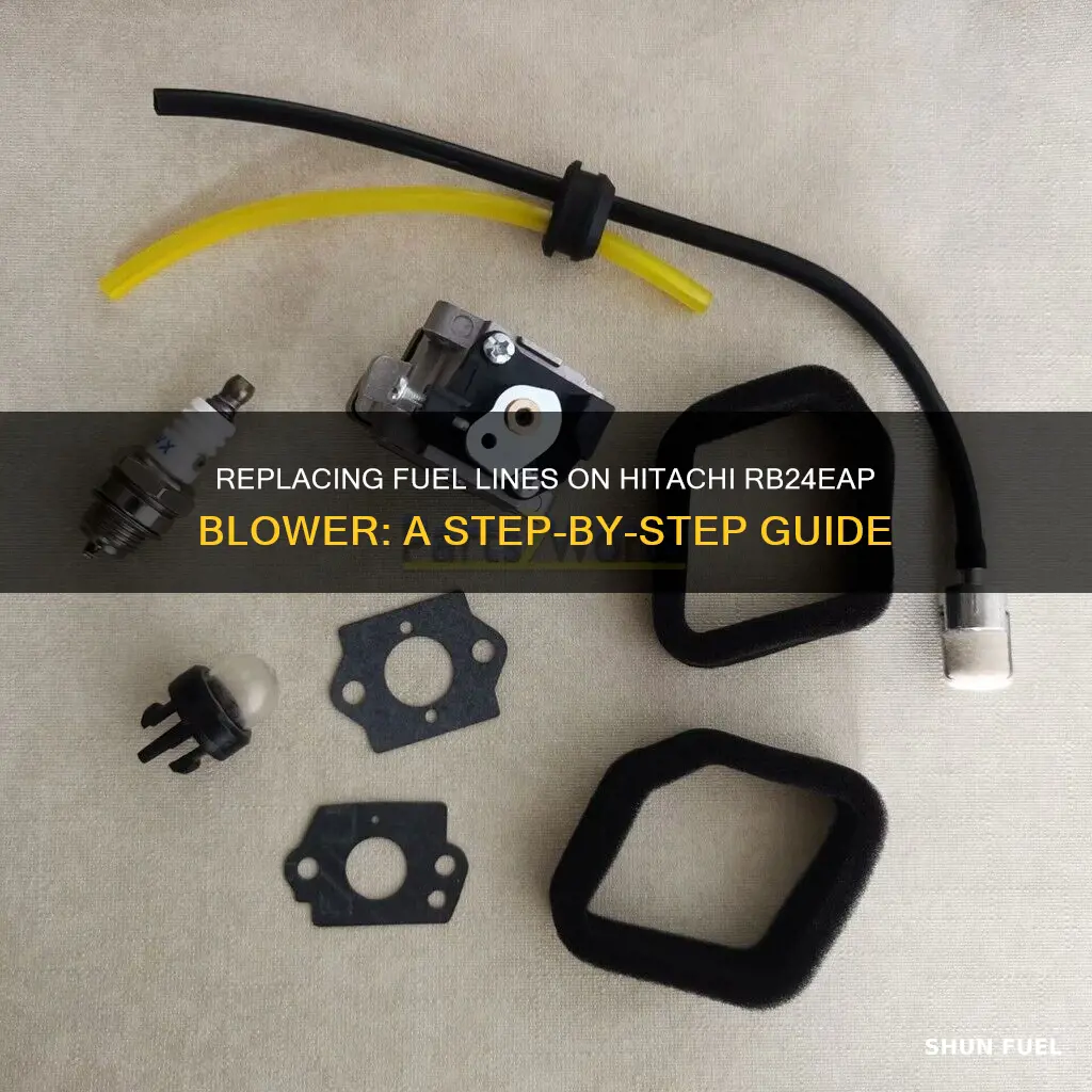 how to replace fuel lines on hitachi rb24eap blower