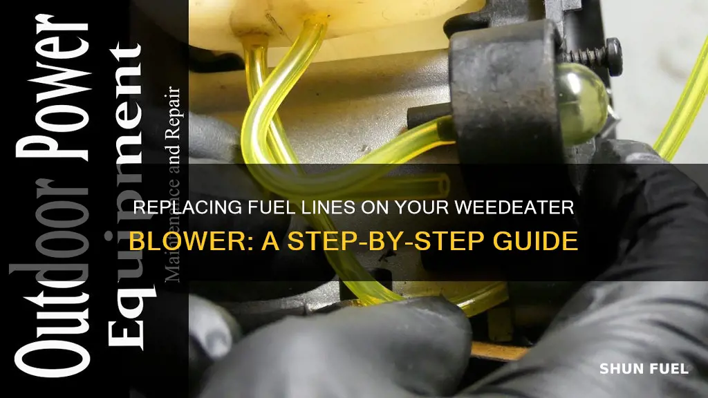 how to replace fuel lines on weedeater blower