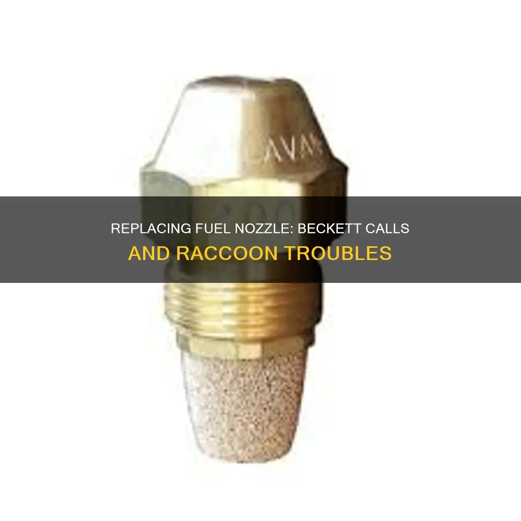 how to replace fuel nozzle on a beckettcalls out ratcoons