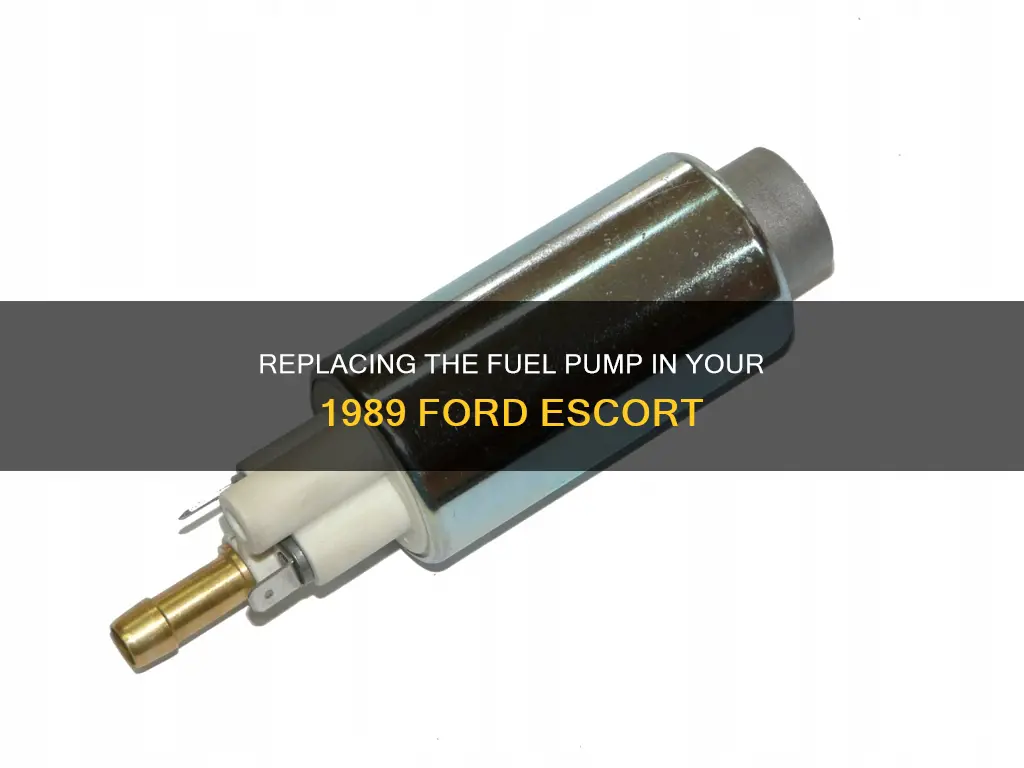 how to replace fuel pump 1989 ford escort