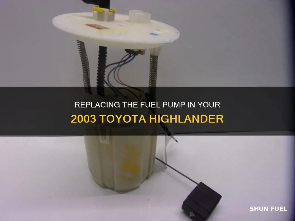 how to replace fuel pump 2003 toyota highlander