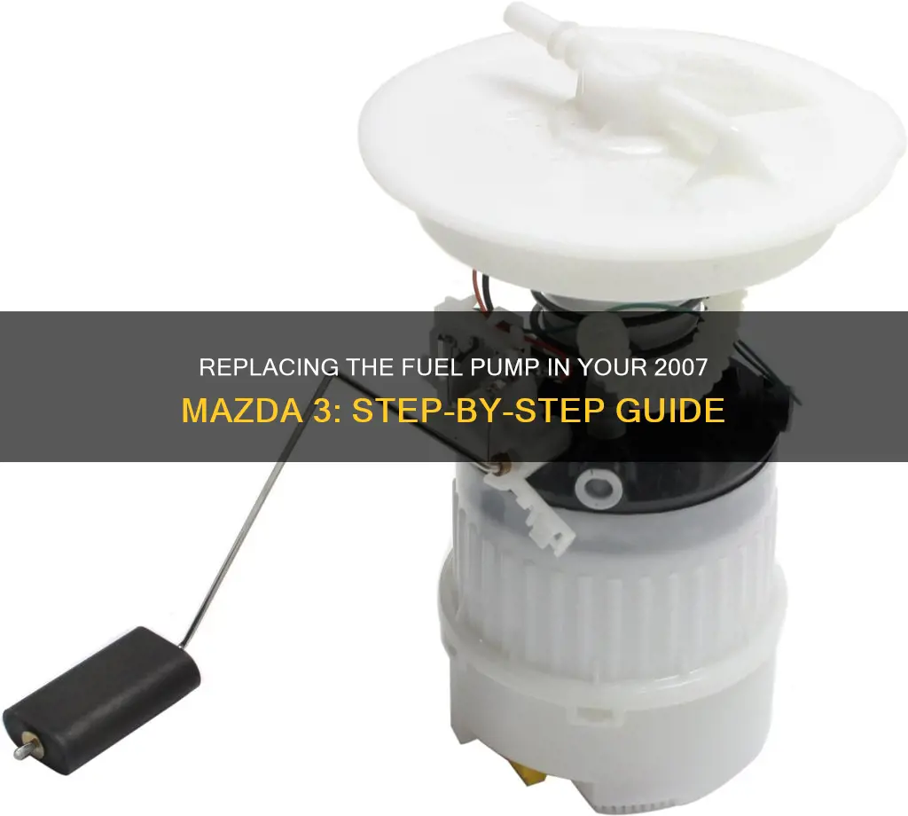 how to replace fuel pump 2007 mazda 3