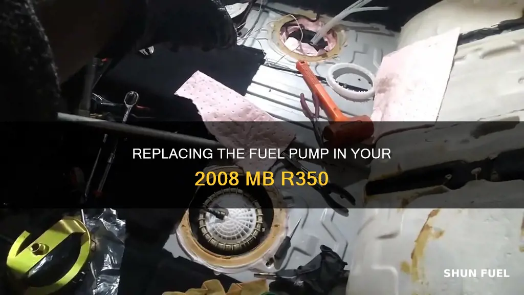 how to replace fuel pump 2008 mb r350