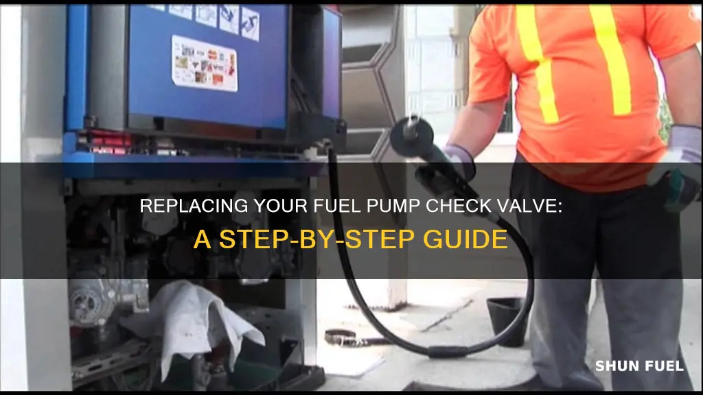 how to replace fuel pump check valve