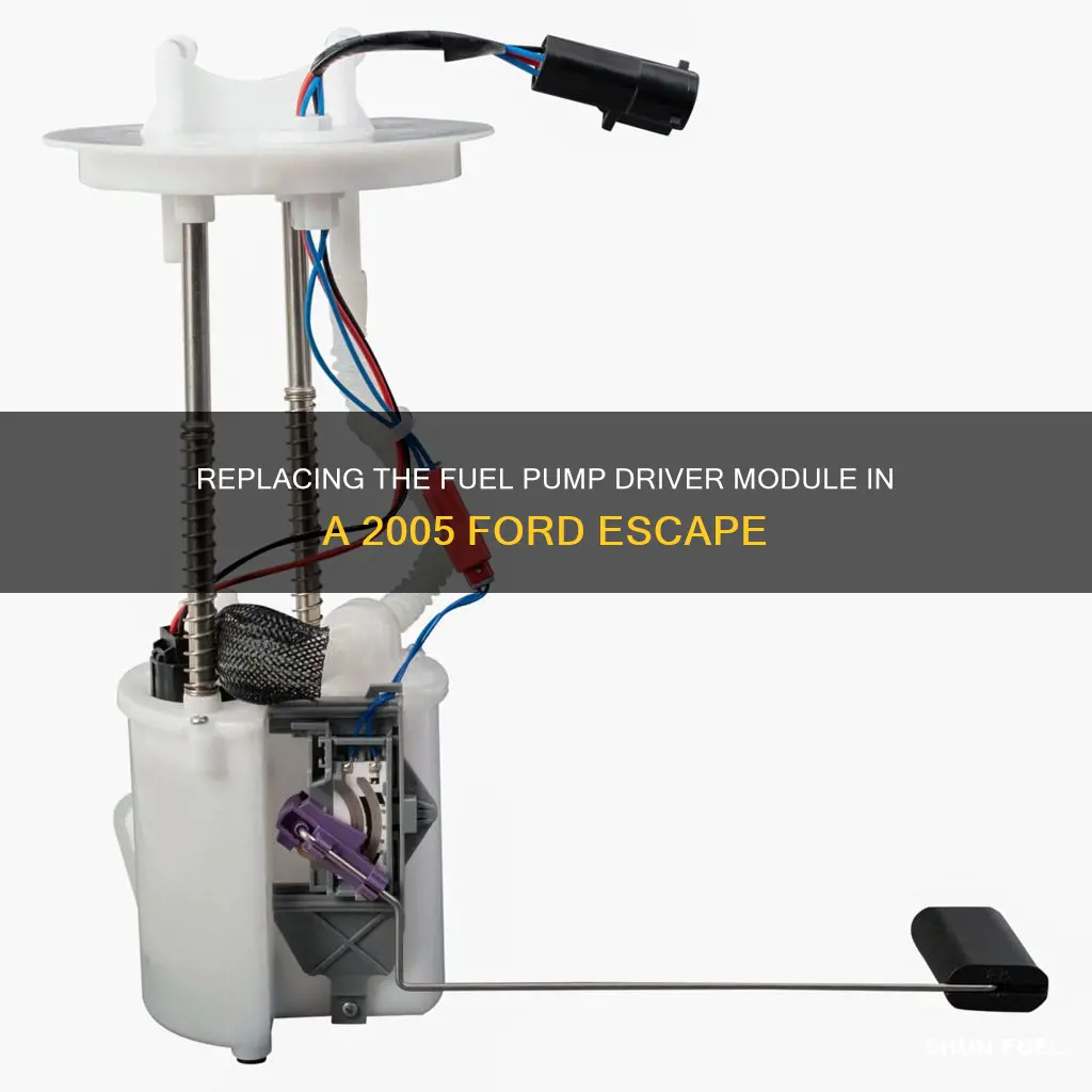 how to replace fuel pump driver module ford escape 2005