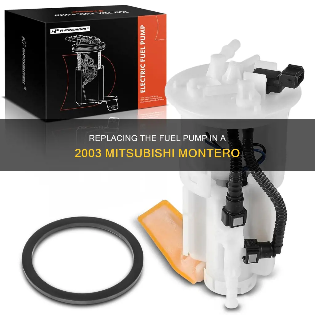 how to replace fuel pump for 2003 mitsubishi montero