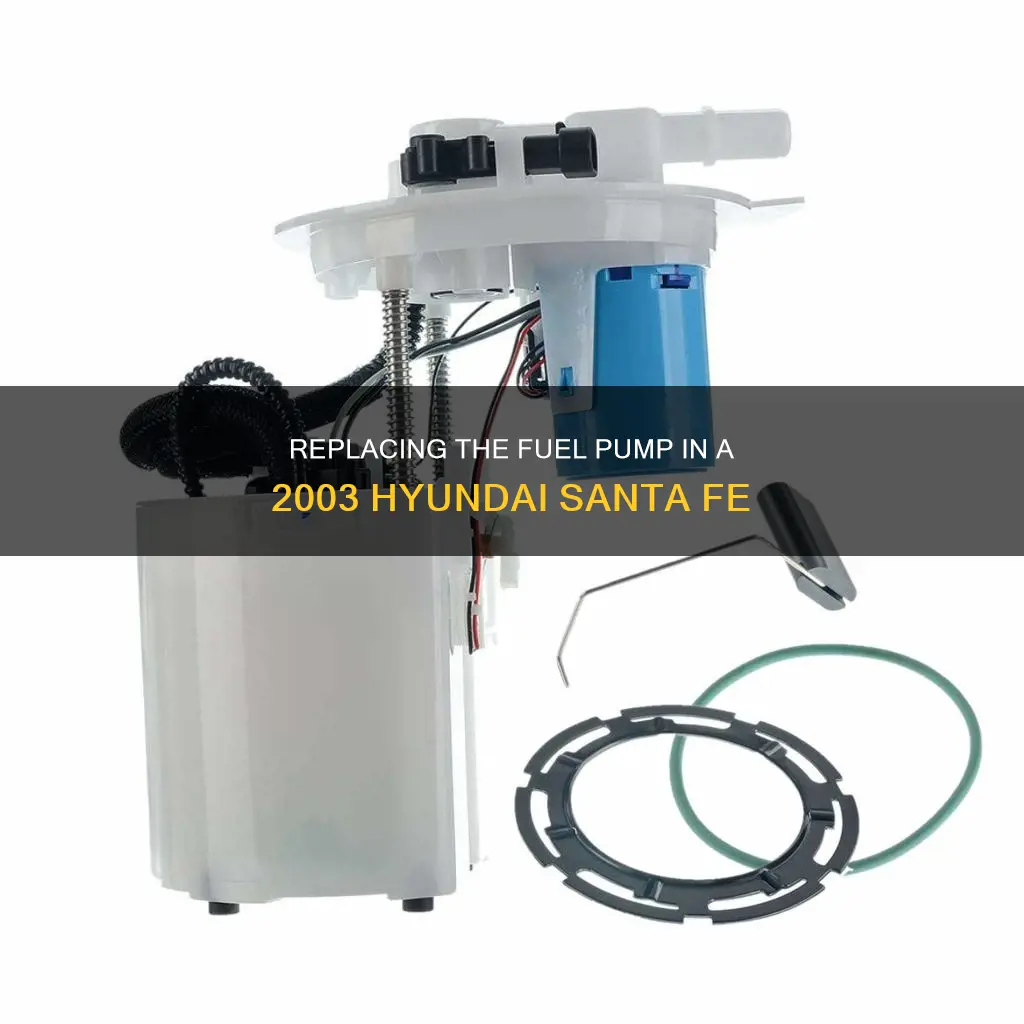 how to replace fuel pump hyundai sante fe 2003