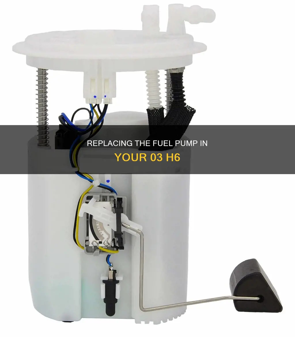 how to replace fuel pump in 03 h6