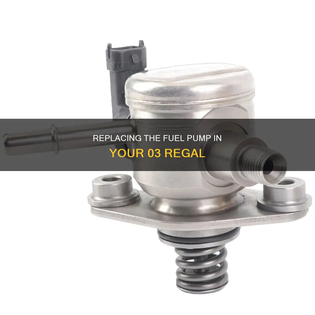 how to replace fuel pump in 03 regal