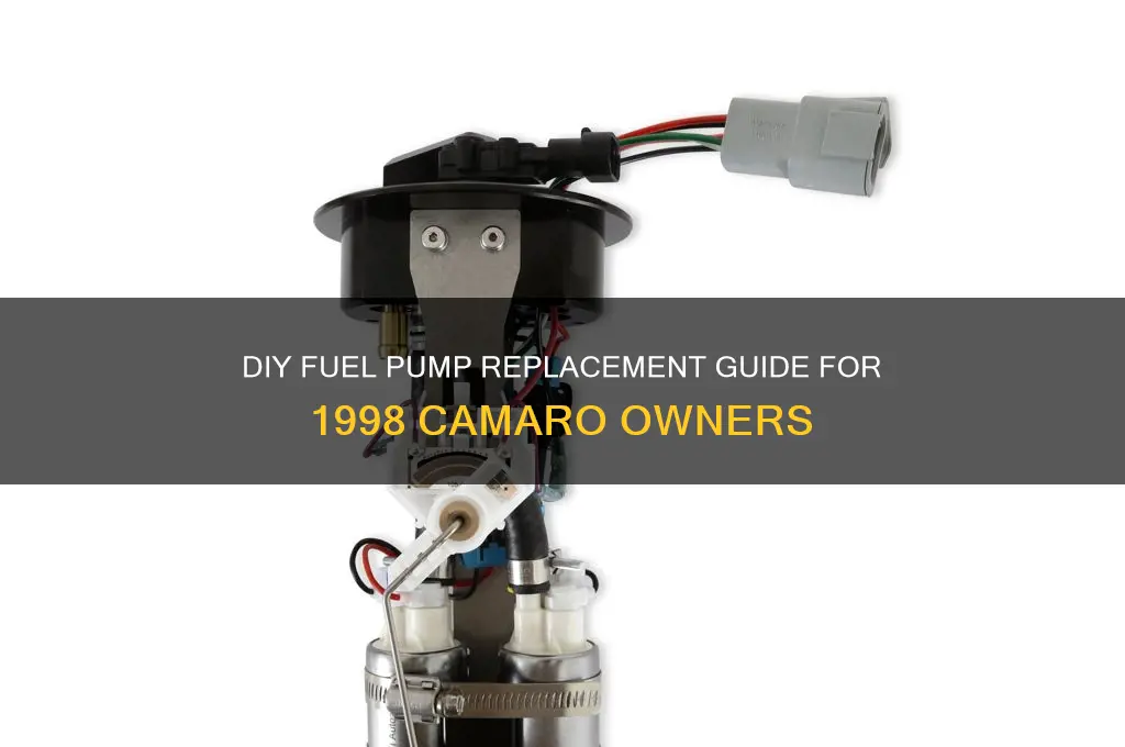 how to replace fuel pump in 98 camaro