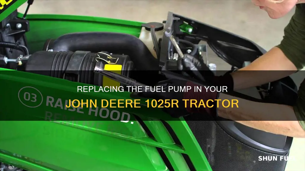 how to replace fuel pump john deere 1025r