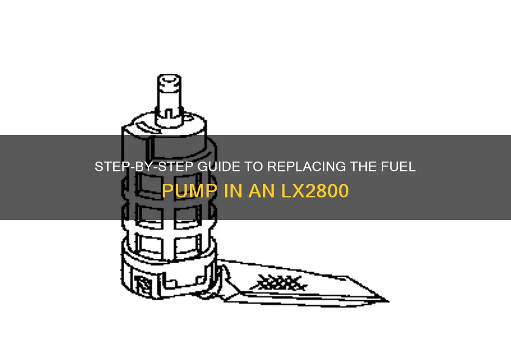 how to replace fuel pump lx2800