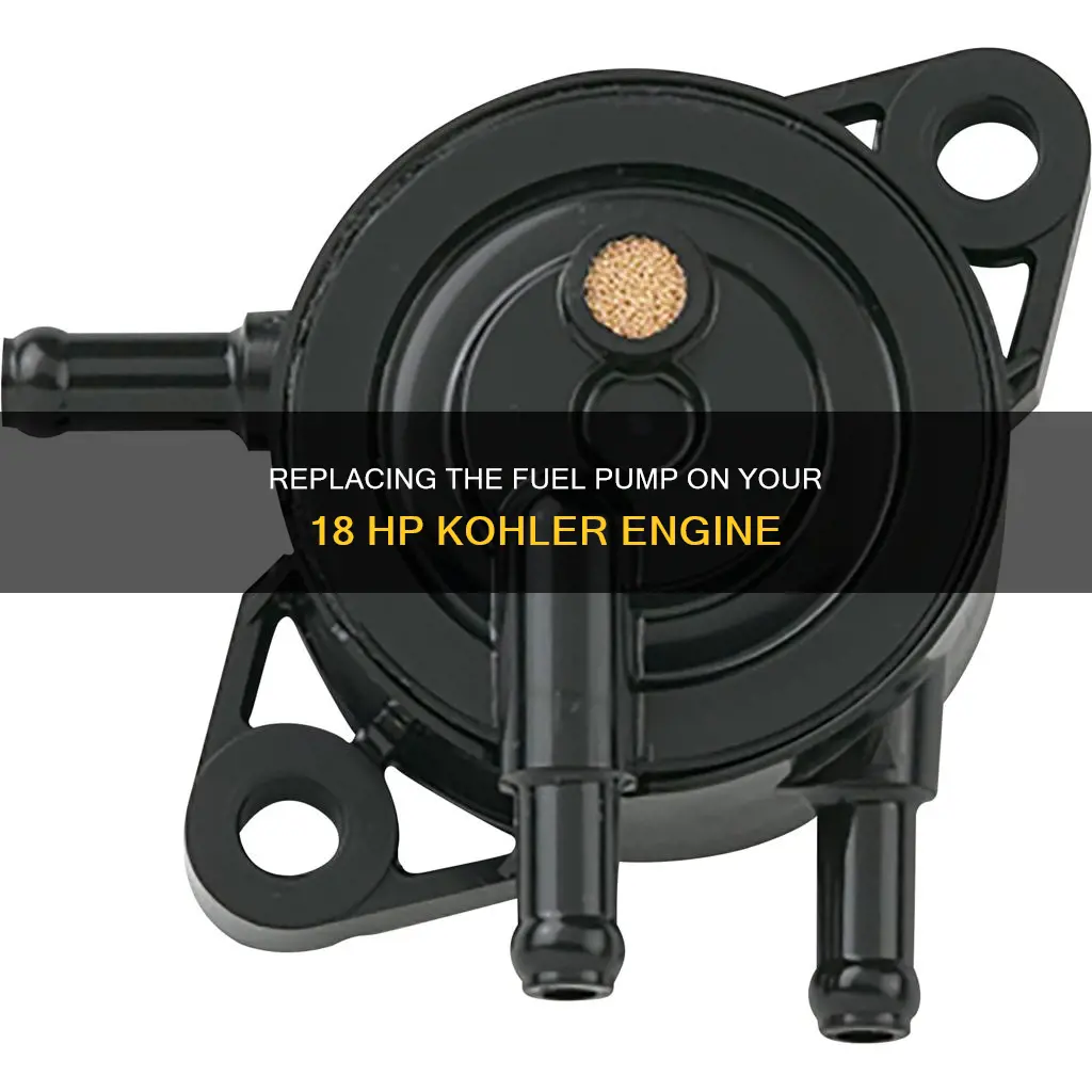 how to replace fuel pump on 18 hp kohler