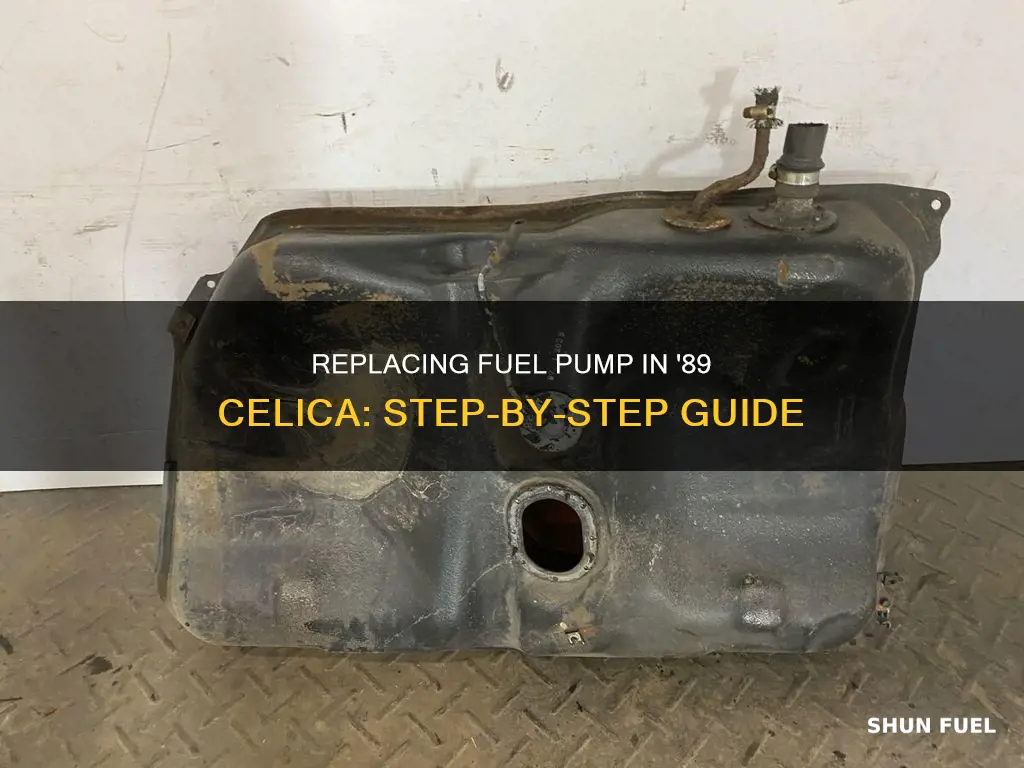 how to replace fuel pump on 89 toyota celica