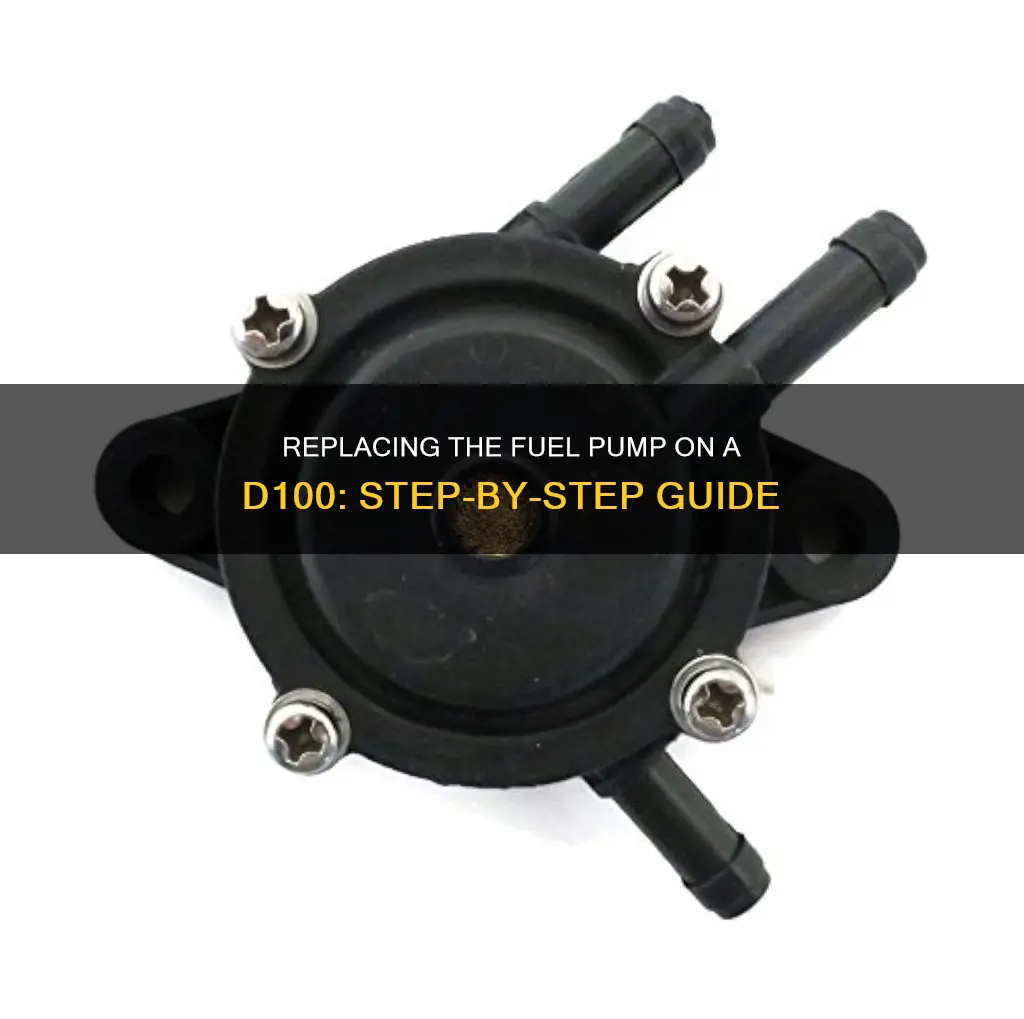 how to replace fuel pump on d100