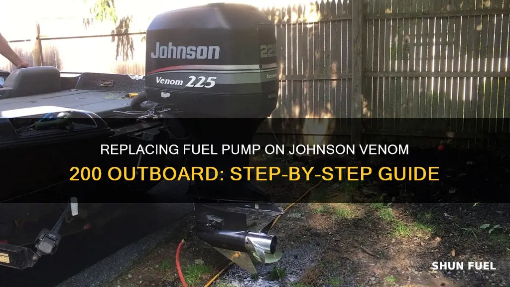 how to replace fuel pump on johnson venom 200 outboard